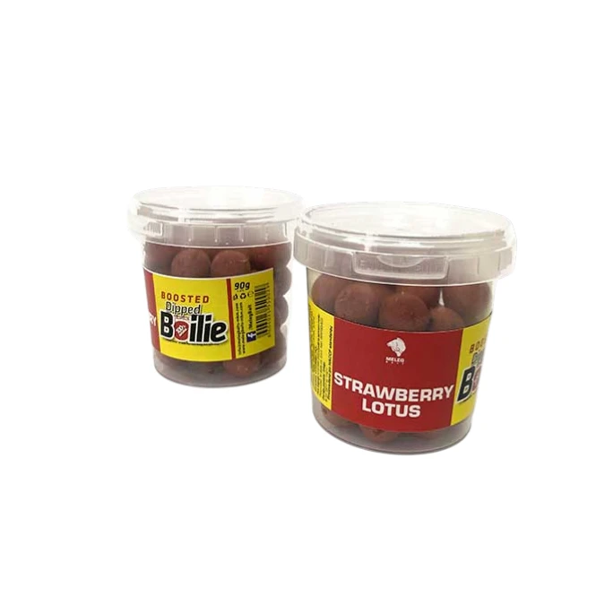 Boosted Boile Meleg Baits 14mm – Strawberry Lotus, dipovane boile za pecanje sa bogatim sastavom.