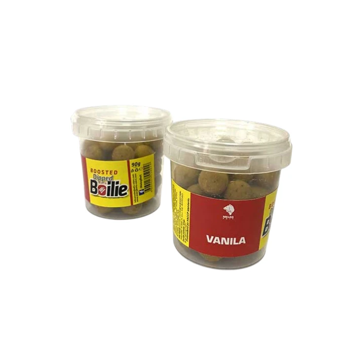 Boosted Boile Meleg Baits 14mm – Vanila, dipovane boile za pecanje sa bogatim sastavom.