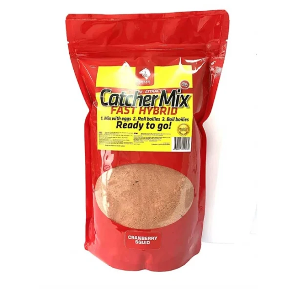 Catcher Mix Meleg Bait 1kg - Cranberry Squid Catcher Mix Meleg Bait 1kg Cranberry Squid miks za boile sa Hi-Digest formulom