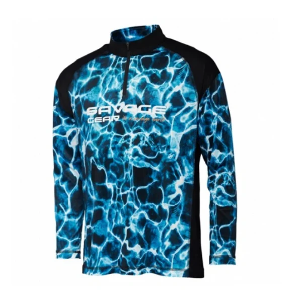 Dres Savage Gear Marine UV dugi rukavi L - Sea Blue Savage Gear Marine UV dres dugi rukavi Sea Blue ribolovački dres sa UV zaštitom