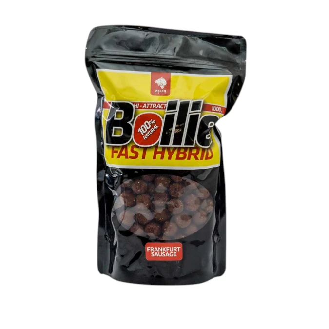 Fast Hybrid Boile Meleg Baits 14/18mm –Franfurt Saussage , izbalansovane boile za pecanje sa visokim privlačnim efektom.