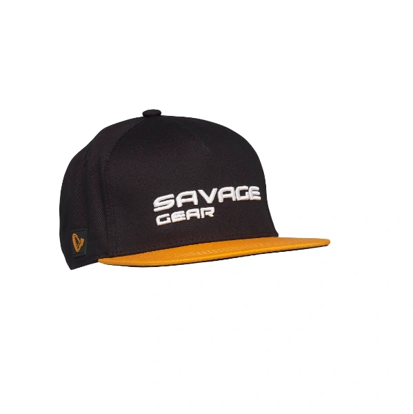 Kačket Savage Gear Flat Peak 3D logo - Black Ink
