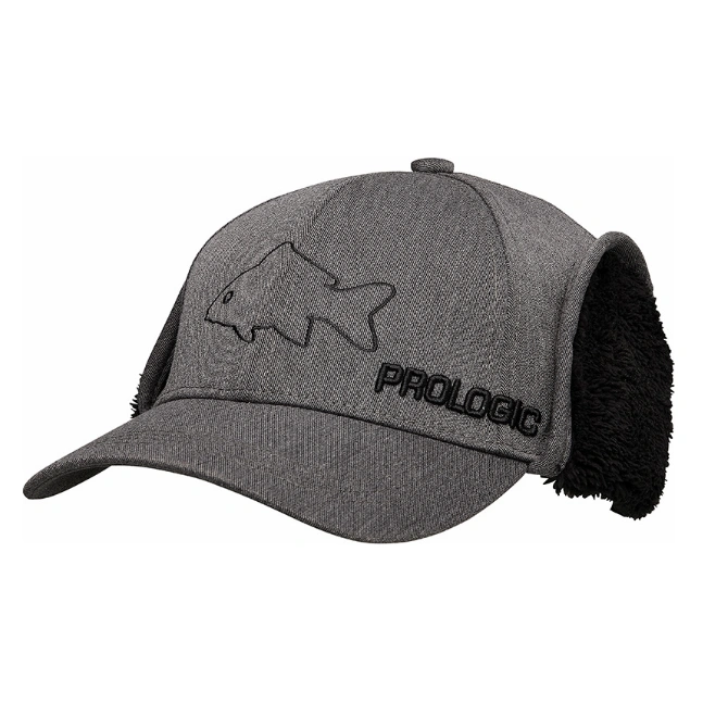 Prologic Winter Hat Onesize Steel Grey Melange zimska kapa sa šiltom i ušnim preklopnicama