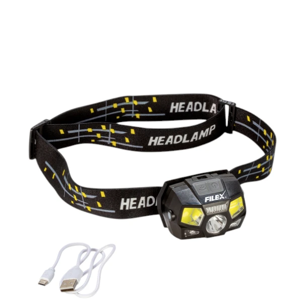 Lampa za glavu HEAD LAMP WITH SENSOR, LED osvetljenje sa senzorom pokreta za ribolov i aktivnosti na otvorenom