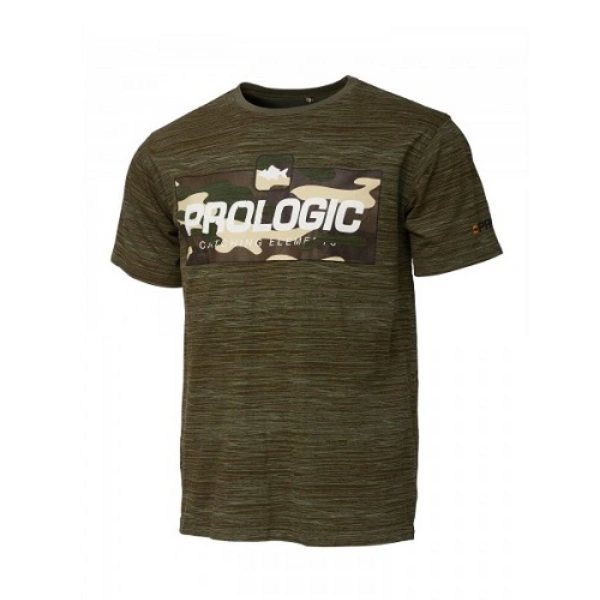 Prologic Bark Print L Burnt Olive Green majica kratkih rukava sa printom kore drveta