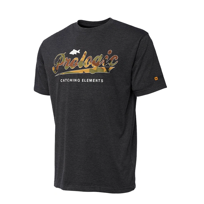 Prologic Camo Logo T-Shirt M Grey Melange majica kratkih rukava sa camo logom