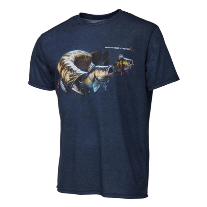 Savage Gear Cannibal majica Blue majica kratkih rukava sa velikom grafikom na grudima