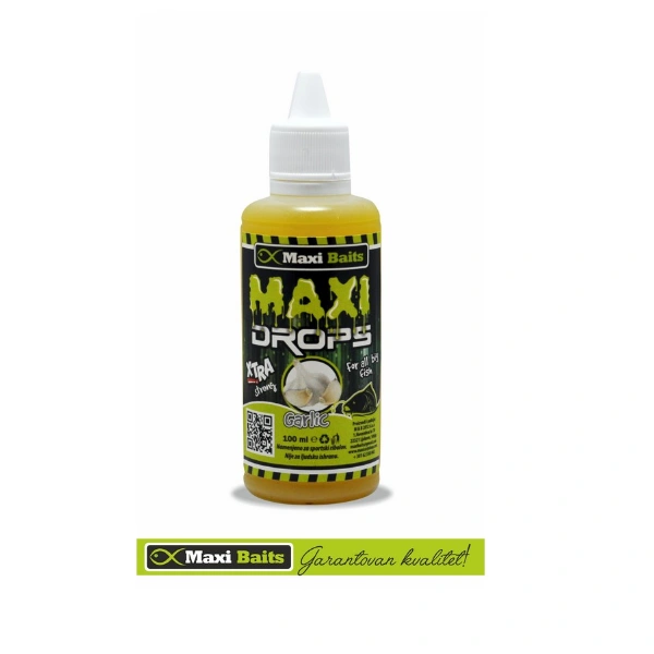 Maxi Baits Fluo Drops 100ml - Garlic
