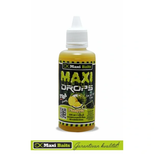 Maxi Baits Fluo Drops 100ml - Pineapple