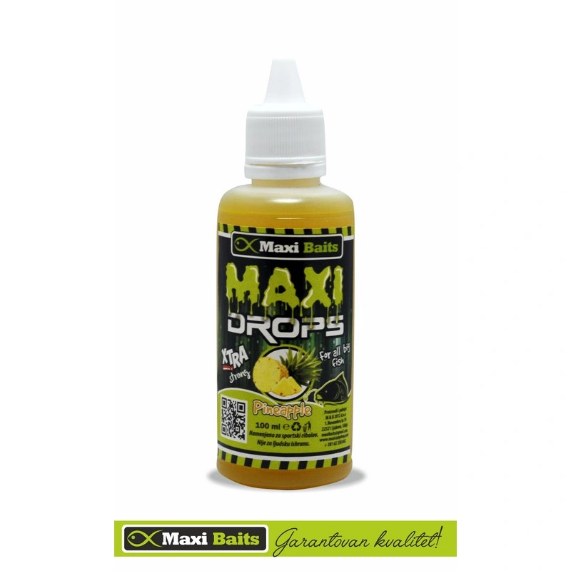 Maxi Baits Fluo Drops 100ml - Pineapple