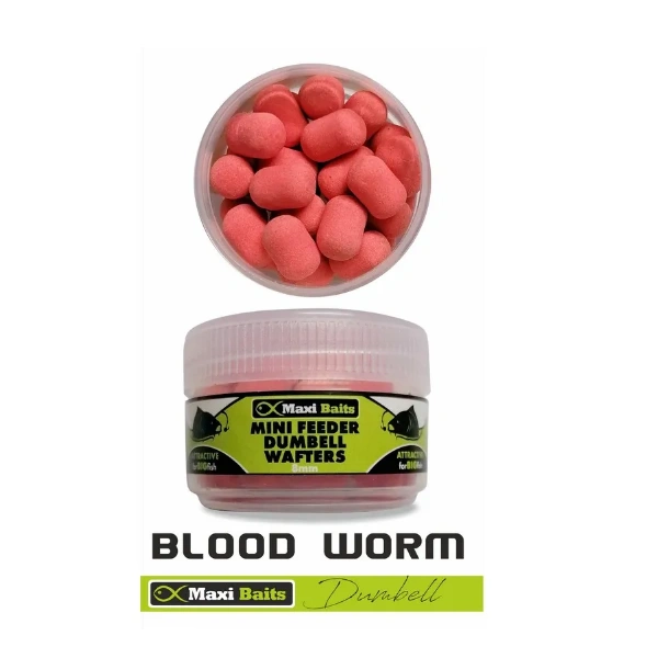Maxi Baits Mini Wafter Dumbell 25g - Blood Worm