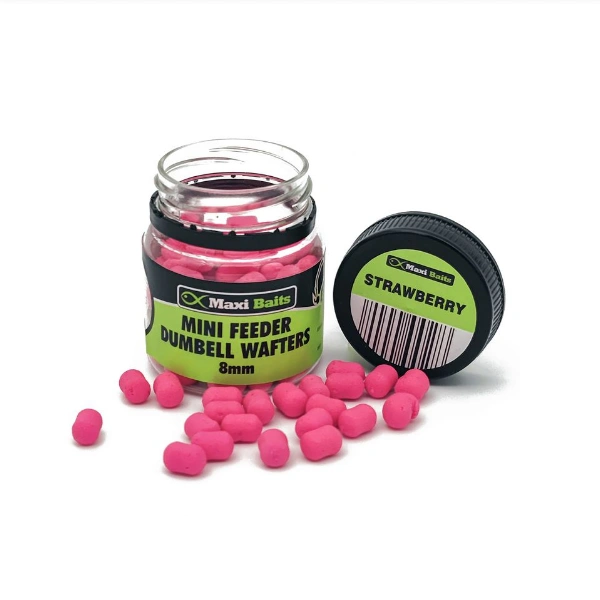 Maxi Baits Mini Wafter Dumbell 25g - su balansirani vafteri za pecanje od 100% prirodnih materijala, idealni za šaranski ribolov i upotrebu u vodi sa muljem, travom ili visokim pritiskom ribe.