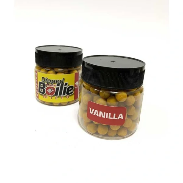 Micro Boosted Boile Meleg Baits 10mm – Vanila, mikro boile za pecanje tretirane atraktivnim aromama i aditivima.
