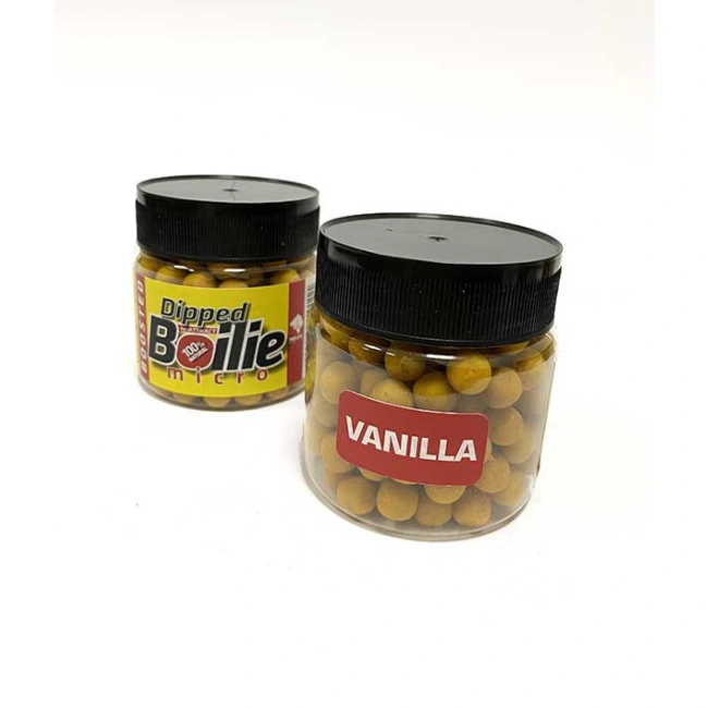 Micro Boosted Boile Meleg Baits 10mm – Vanila, mikro boile za pecanje tretirane atraktivnim aromama i aditivima.