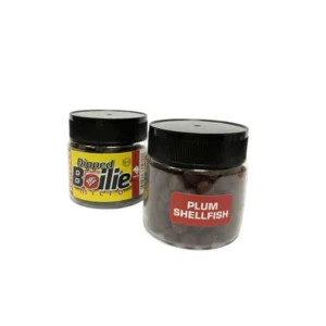 Micro Boosted Boile Meleg Baits 10mm – Plum Shellfish, mikro boile za pecanje tretirane atraktivnim aromama i aditivima.