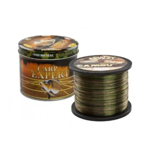 Najlon Carp Expert Camou 1000m Carp Expert Camou 1000m šaranski najlon za pecanje, kamuflažna boja, otpornost na habanje, idealno za šaranski ribolov