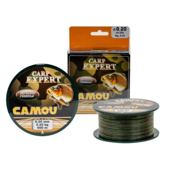 Najlon Carp Expert Camou 600m Carp Expert Camou 600m, šaranski najlon, kamuflažna boja, otpornost na habanje, precizni zabačaji.
