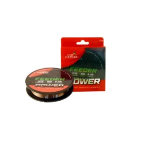 Carp Expert Pover Feeder – feeder najlon 150 m, braon boja, otpornost na habanje i nisku memoriju.