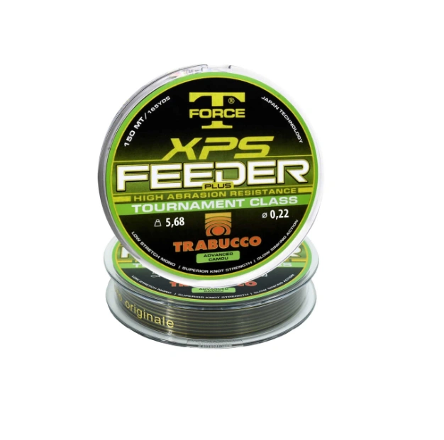 Trabucco najlon T-Force XPS Feeder Plus 0.22mm 150m maskirna boja, najlon za feeder i pecanje visoke nosivosti.
