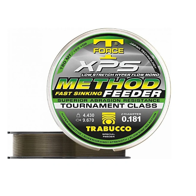 Najlon Trabucco T-Force XPS Method Feeder 0,20mm 150m, feeder monofil za precizni feeder ribolov, braon boja.