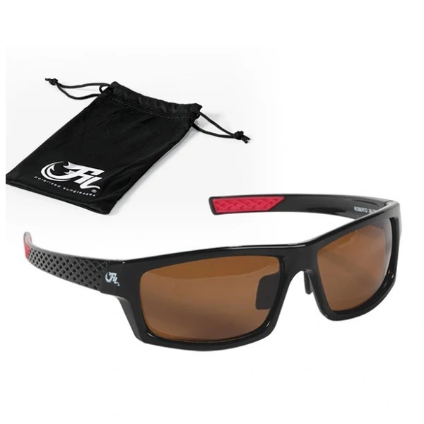 Polarizacione naočare Fil Fishing Roberto 36-3760, naočare za pecanje sa Polaroid braon sočivima, UV 400 zaštitom i crnim ramom, dolaze sa vrećicom za čuvanje