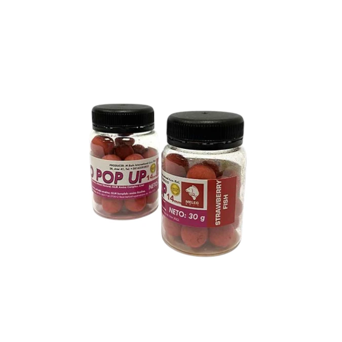 Pop Up Boile Meleg Bait 10/14 mm 30g Strawberry Fish plutajući šaranski mamac