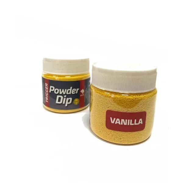 Powder Dip Meleg Baits 100g – Vanila, praškasti dip za boile i PVA prezentaciju.