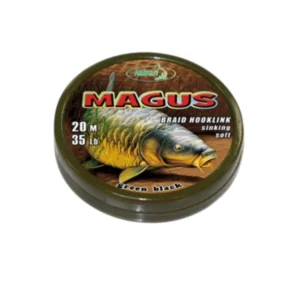 Predvez Magus 20m, predvez za pecanje, ribolovački predvez od poliester i Tualon vlakana, crno-zelene boje, 20m