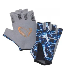 Savage Gear Marine Half SG rukavice bez prstiju L Sea Blue rukavice za ribolov, brzosušeće i sa gripom na dlanovima