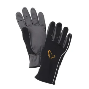 Savage Gear Softshell Winter rukavice L Black zimske vetrootporne rukavice za ribolov sa preklopnim vrhovima prstiju