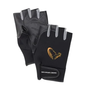 Savage Gear neopren rukavice bez prstiju L Black fleksibilne rukavice za ribolov sa ojačanim dlanom