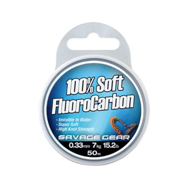 Savage Gear SG Soft Fluorocarbon predvez za varaličarenje, mekan i gotovo nevidljiv fluorocarbon za preciznu prezentaciju mamca
