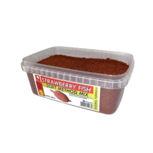 Soft Method Mix Meleg Bait 600g – Strawberry Fish, vlažni pelet za carp ribolov sa podižućim česticama