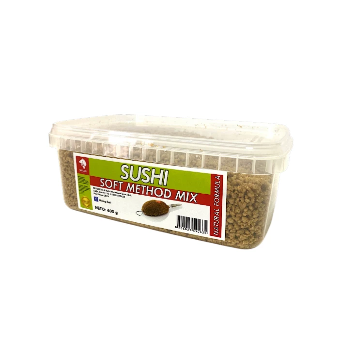 Soft Method Mix Meleg Bait 600g – Sushi, vlažni pelet za carp ribolov sa podižućim česticama