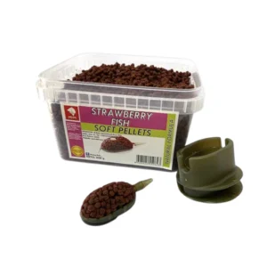 Soft Pellet Meleg Bait 800g – Strawberry Fish, mekani pelet za carp ribolov i Method Feeder