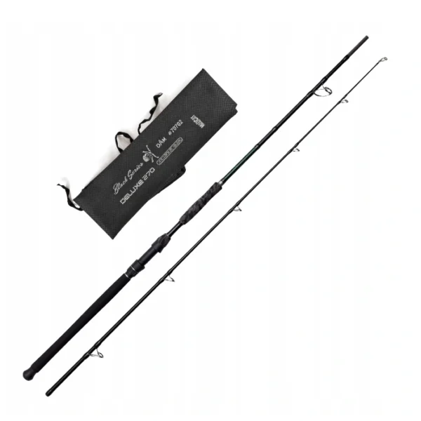 Štap MADCAT Black Deluxe 2.70 100–250g, dvodelni štap za soma, DPS-H nosač mašinice, EVA drška, štapovi za pecanje, dubinka, pecanje soma.