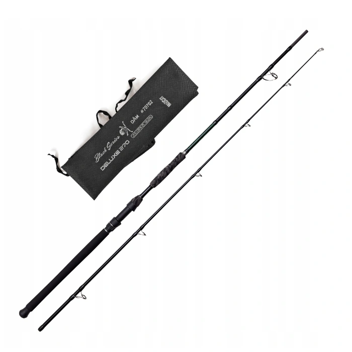 Štap MADCAT Black Deluxe 2.70 100–250g, dvodelni štap za soma, DPS-H nosač mašinice, EVA drška, štapovi za pecanje, dubinka, pecanje soma.