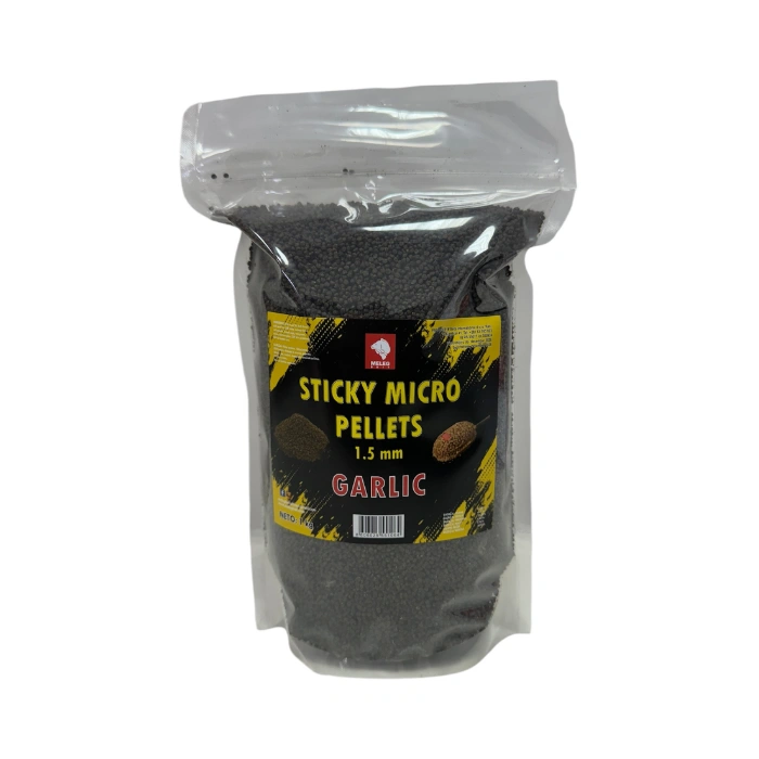 Sticky Micro Pellet Meleg Bait 1kg 1,5mm Garlic pelet za pecanje za feeder i method ribolov