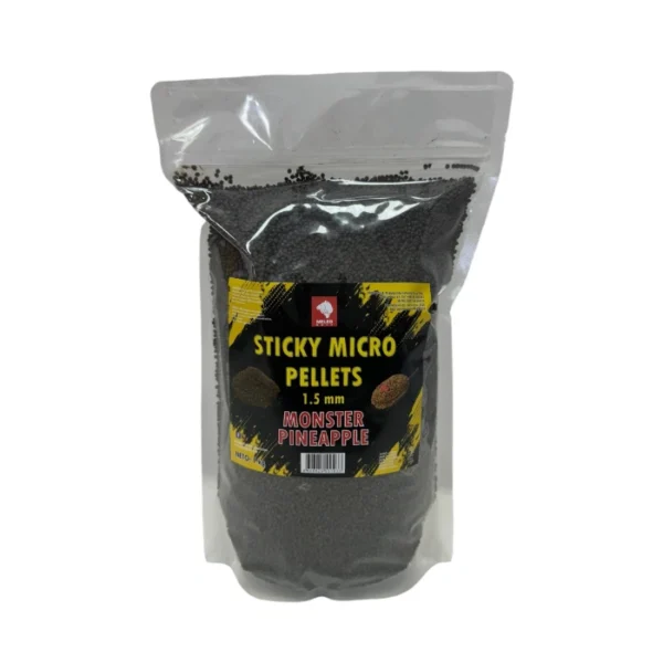 Sticky Micro Pellet Meleg Bait 1kg 1,5mm - Monster Pineapple Sticky Micro Pellet Meleg Bait 1kg 1,5mm Monster Pineapple pelet za pecanje za feeder i method ribolov
