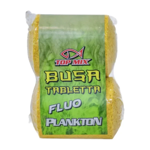 Top Mix Busa Tableta – Fluo Plankton – polako rastvarajuća tableta za tolstolobika, jarka fluoro zelena boja i dodatak spiruline za maksimalnu privlačnost.