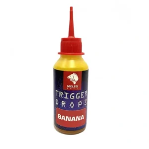 Trigger Drops Meleg Baits 80ml - Banana Trigger Drops Meleg Baits 80ml – Banana, gusti dip za boile i PVA kesice.