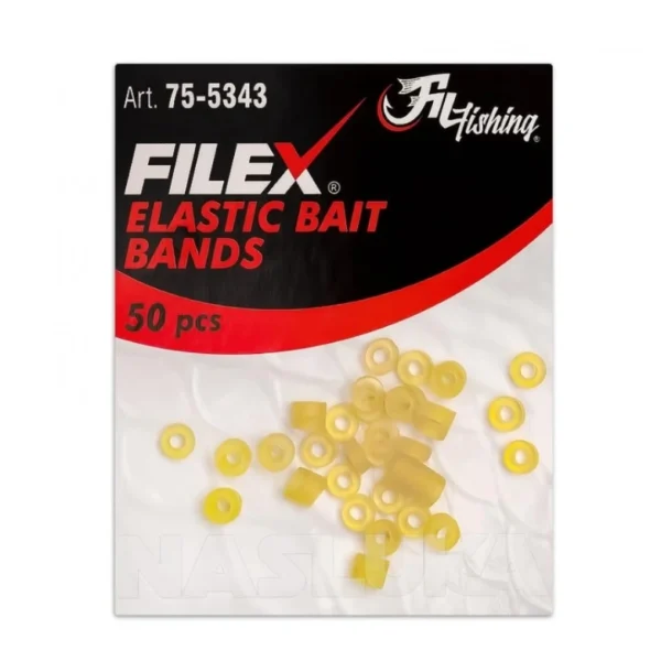 Elastic bait bands Fil Fishing Elastic Bait Bands Fil Fishing silikonski prstenovi za stravu u feeder ribolovu, 50 kom