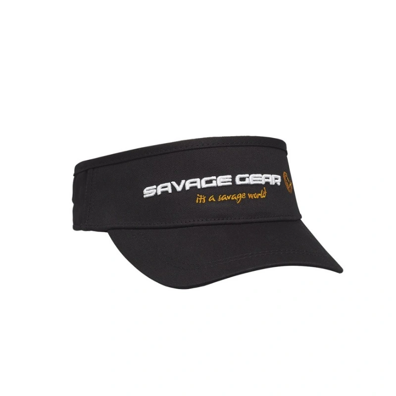 Kačket Savage Gear Sun Visor Black Ink vizir kačket od 100% pamuka sa podesivim Velcro zatvaranjem.
