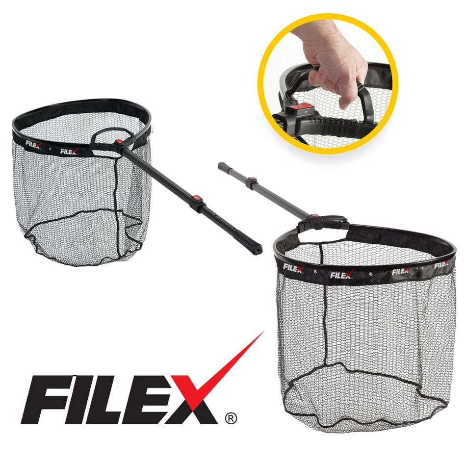 Meredov Filex Power Landing Net 65x55x55 cm čvrst meredov sa teleskopskom drškom i gumenom mrežom