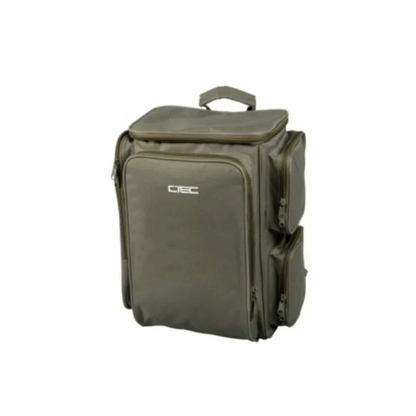 Ranac SPRO C-Tec Square Backpack 45x40x20 cm – ribolovački ranac sa prednjim džepom za kutiju i bočnim džepovima za sitnice.
