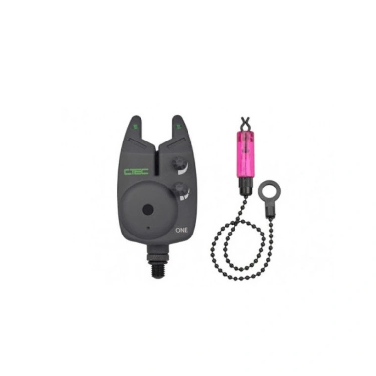 Signalizator SPRO C-TEC One Alarm + Henger Purple – šaranski alarm sa LED svetlima za ribolov