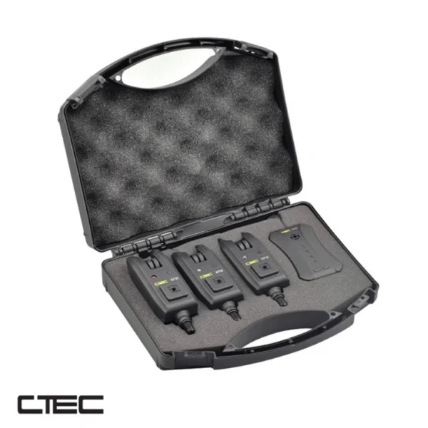 Signalizatori C-TEC XFW Set 3+1 + bežična baza – šaranski alarmi sa LED svetlima i detektorom pokreta