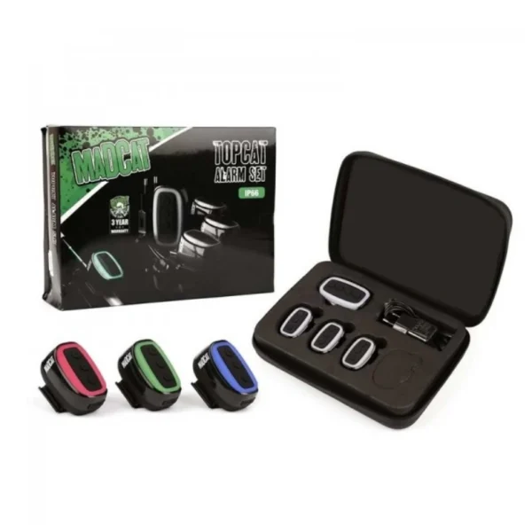 Madcat Topcat Alarm Set 3+1 3kom signalizatori za pecanje sa bežičnom bazom i indikatorima ugriza