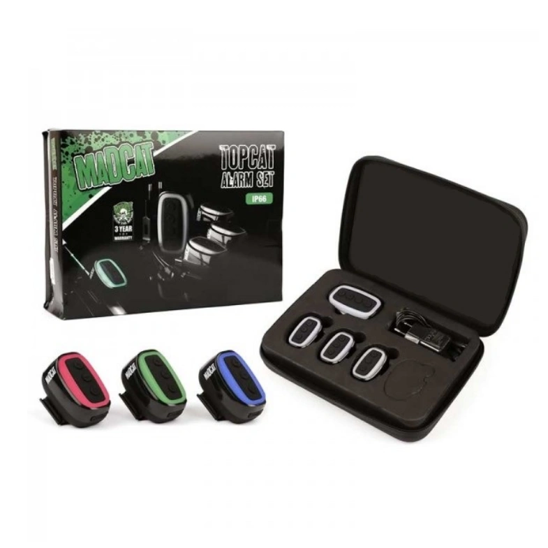 Madcat Topcat Alarm Set 3+1 3kom signalizatori za pecanje sa bežičnom bazom i indikatorima ugriza