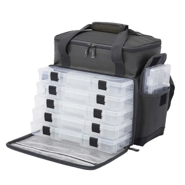Torba DAM za pribor + 7 kutija 40x20x25cm Torba DAM za pribor + 7 kutija ribolovačka torba sa PVC kutijama za organizaciju pribora